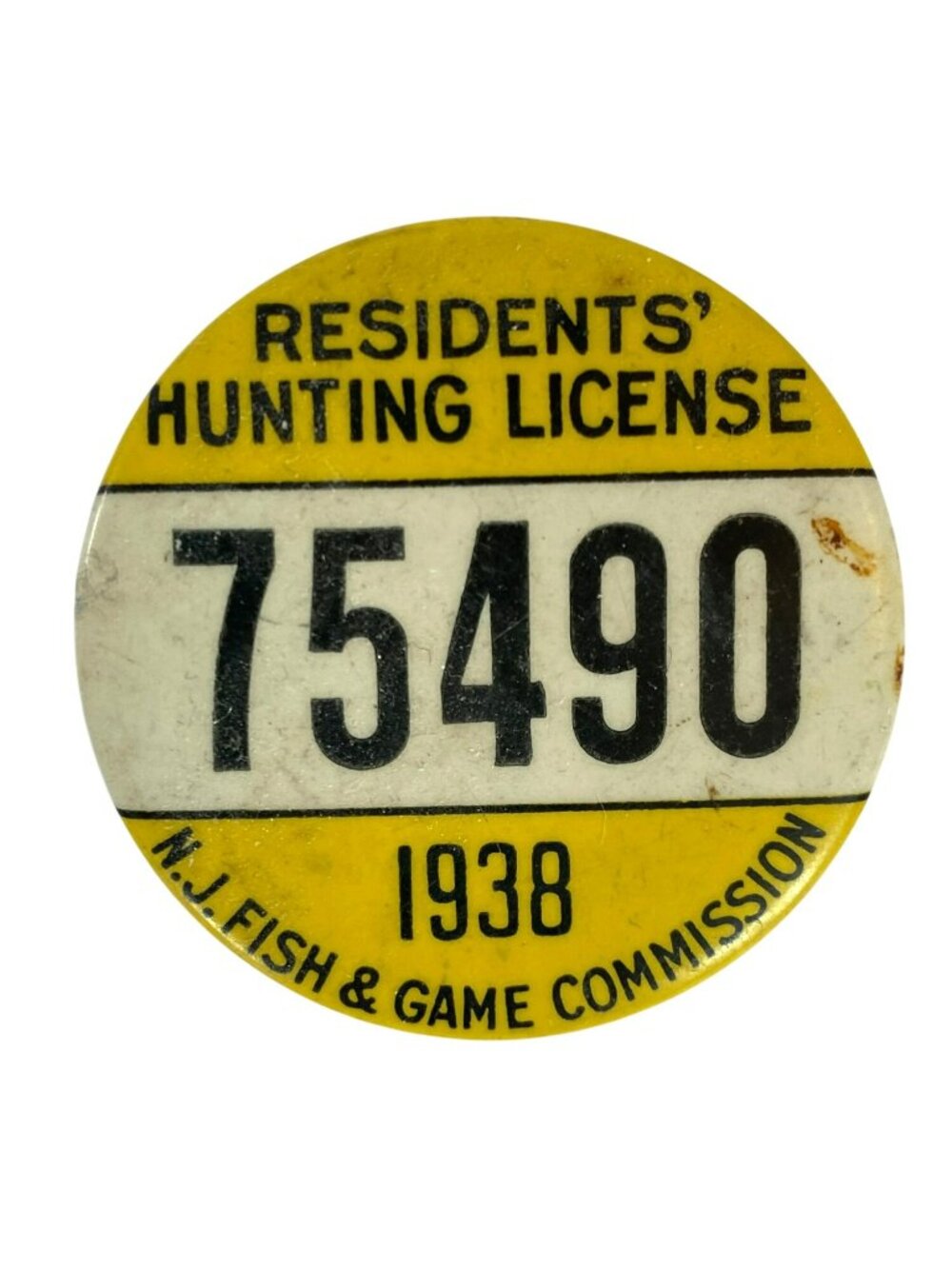 Antique Vintage Hunting Fishing License New Jersey Buttons Game Commission - Picture 4 of 6